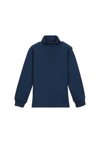 Lovetti Indigo Kız Çocuk Tam Balıkçı Uzun Kol Çıtçıtlı Tişört İndigo