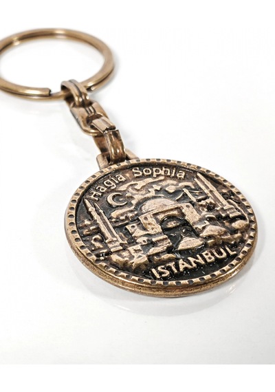 Antik Bronz Ayasofya Hagia Sophia Figürlü Metal Anahtarlık İstanbul Un Tarihi Ve Ruhunu Taşıyan Çok Renkli