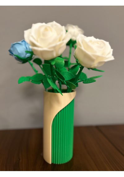 Vazo Dekoratif 3d Yeşil -ten Rengi