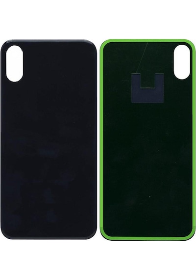 Apple Uyumlu iPhone Xs Siyah Arka Kapak Batarya Kapağı Pil Kapağı Siyah