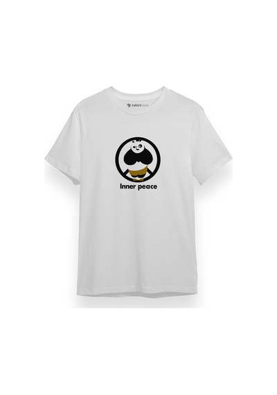 Kung Fu Panda Inner Peace Beyaz Kısa Kol Erkek Tshirt 001