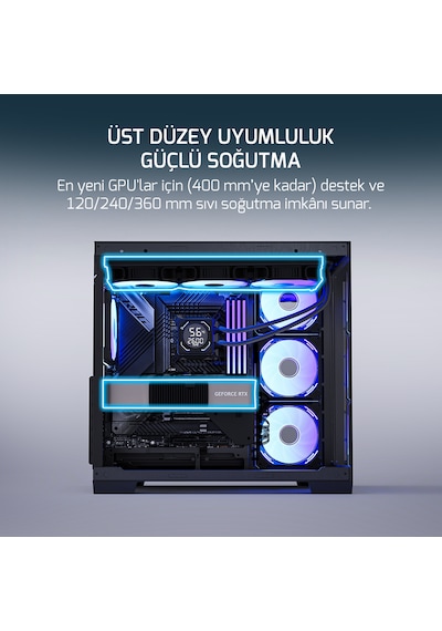 Gamepower Warcry Pulse 750W 80+ 4x12 CM Argb Fan Temperli Cam Atx Bilgisayar Kasası