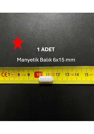 Manyetik Balık 6x15 Mm - Boy:15 Mm - Çap:6 Mm - 1 Adet