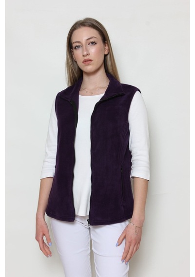 CottonCool Kadın Polar Yelek Mor