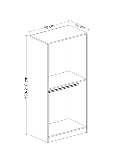Minar Kale 2 Kapaklı Dolap Dore 190cm