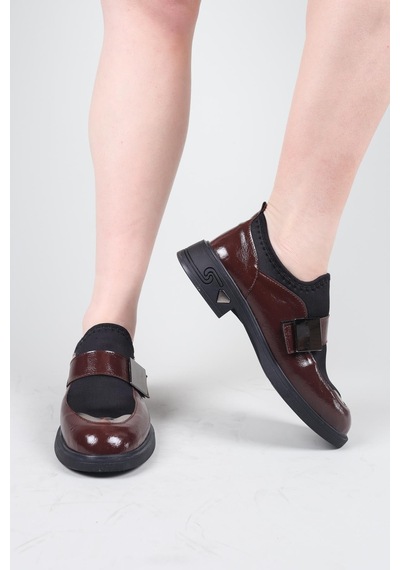 Birikon Pabna Cilt-strech Garnili Loafer Kahverengi-8609 Haki