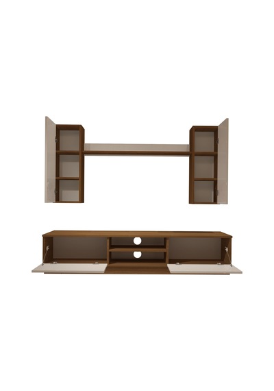Decoraktiv Eko 5db Mdf Dvd Tv Ünitesi Tv Sehpası Ceviz - Beyaz