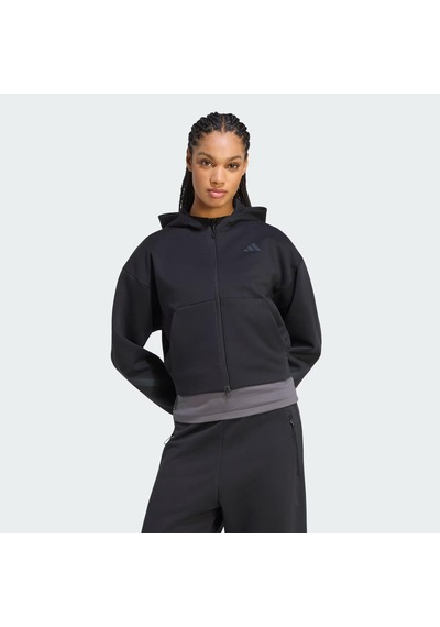 Adidas Z.n.e. Cropped Full Zip Kadın Sweatshirt C-adıkf6392b30a00 Siyah