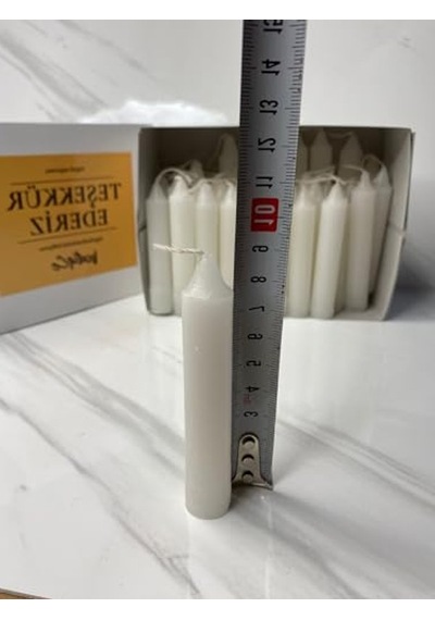 10 Cm Uzunluğunda 40 Adet Bakkal Mumu, Doğal Ve Kullanışlı 10c