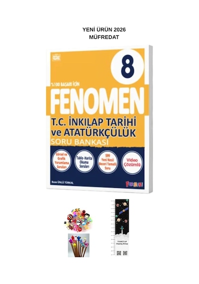 Fenomen 8. Sınıf İnkilap Tarihi Soru Bankası 2026 Müfredat Uzay A.+kalem B Yeni