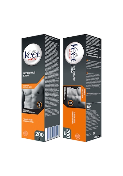 Men Erkeklere Özel Tüy Dökücü Krem Hassas Ciltler 200ml + Normal Ciltler Tüy Dökücü Krem 200 Ml