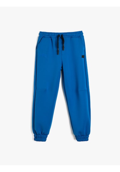 Koton Jogger Eşofman Altı Cep Detaylı Beli Bağlamalı Saks 5wkb40111tk Saks Mavi