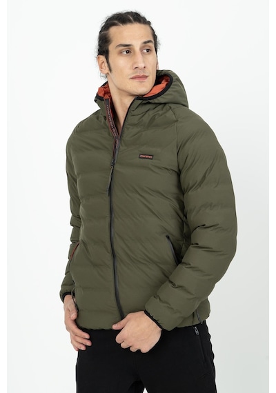 Maraton Sportswear Regular Erkek Kapşonlu Uzun Kol Basic Haki Mont 21501-haki Haki