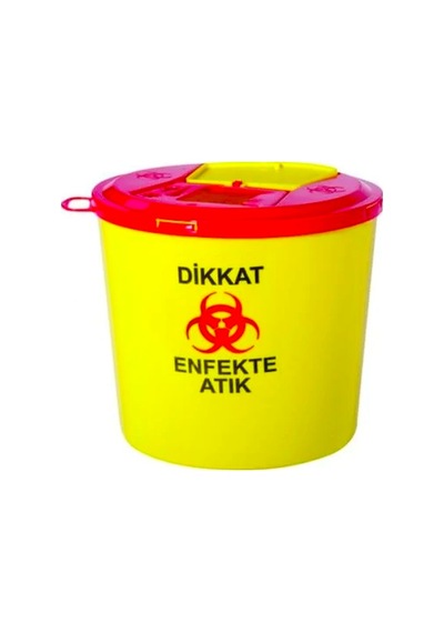 Tıbbi Atık Çöp Kovası 5 Lt 5 Adet .Tıbbı Kova Hastahane Labaratu