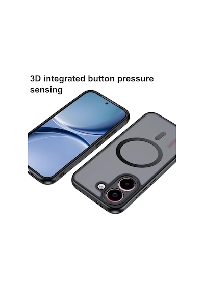 Xiaomi Poco X8 Pro Uyumlu Kılıf Kamera Çevresi Korumalı Mat Siyah Magsafe Şarj Destekli