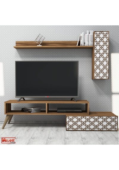 Variant Planet Tv Ünitesi - Beyaz / Ceviz