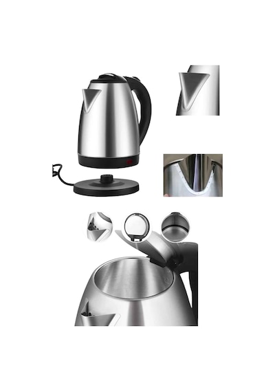 Kettle - 985 - C F Tipi 220-240v Paslanmaz Çelik Elektrik Kablolu - Csmo-tex - Otomatik Kapanma