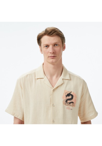 Unıted4 Classic Fit Erkek Krem Gömlek Ft-boysu