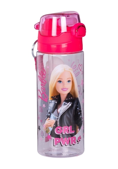 Wiggle 500ml Barbie Pipetli Askılı Kilitlenebilir Su Matarası Pembe