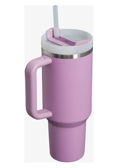 Stanley Kişiselleştirilebilir Quencher Pipetli Paslanmaz Çelik Vakum Yalıtımlı Termos Bardak 1.18 L Özel İsimli Lila