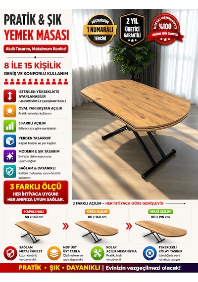Oval Yan Baştan Açılır Akıllı Masa Üst Tabla Mdf Yüksekliği Ayarlanabilir Pratik Siyah Mekanizmalı Atlantik - Çam Oval Yan Baştan Açılır Akıllı Masa Üst Tabla Mdf Yüksekliği Ayarlanabilir Pratik Siyah Mekanizmalı Atlantik - Çam