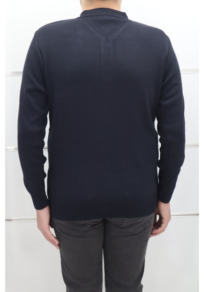 Santa Dmc Tekstil Erkek Desenli Klasik Kesim Normal Kalıplı Polo Yaka Tek Cepli Kışlık Yünlü Kazak Lacivert Santa Dmc Tekstil Erkek Desenli Klasik Kesim Normal Kalıplı Polo Yaka Tek Cepli Kışlık Yünlü Kazak Lacivert