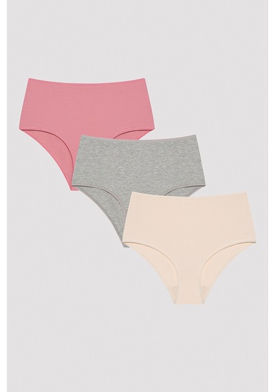Penti Soft Color 3lü Yüksek Bel Çok Renkli Slip Külot Çok Renkli Penti Soft Color 3lü Yüksek Bel Çok Renkli Slip Külot Çok Renkli