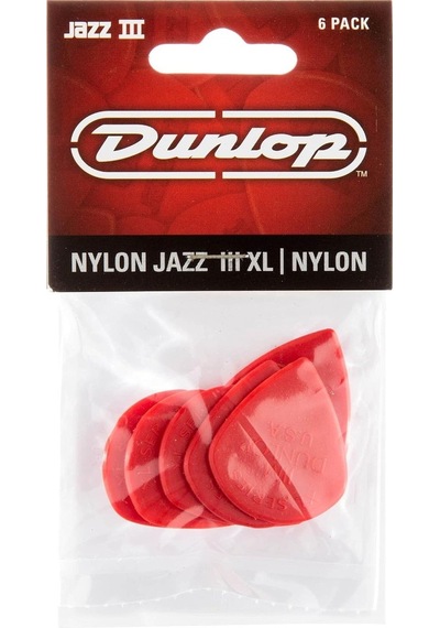 Jim Dunlop 47pxln Nylon Jazz Iıı Xl 6'lı Paket Pena Kırmızı