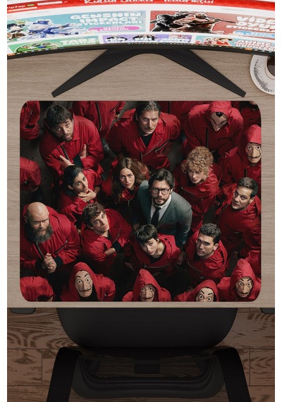 La Casa De Papel V1 48x40 Xl Gaming Kauçuk Kaymaz Taban Mouse Pad Fare Altlığı