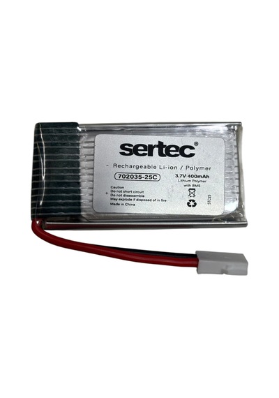 Sertec / 702035 / 3.7v - 400mah - 25c Beyaz Soket Crchmgo