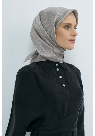 Armine Saf İpek Sura Eşarp-2026 İlkbahar-yaz- 952200d Vizon
