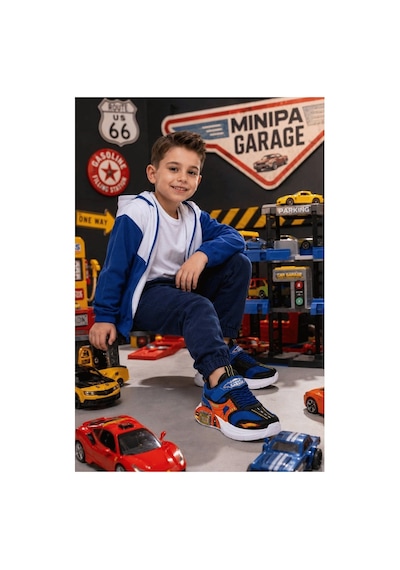 Minipa Garage Mavi Erkek Çocuk Garaj Tabanlı Çift Metal Arabalı Ortopedik Spor Ayakkabı