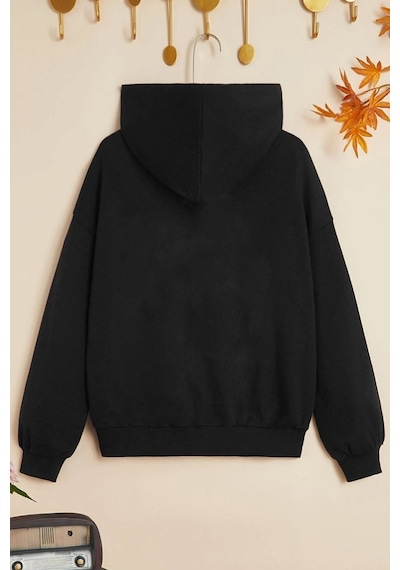 Uyguntarz Çocuk T - Rex Baskılı Sweatshirt Siyah