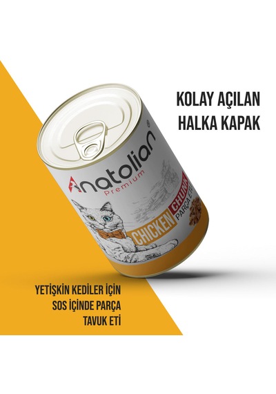 Anatolian Premium Tavuklu Yetişkin Kedi Konservesi 24 X 400 G
