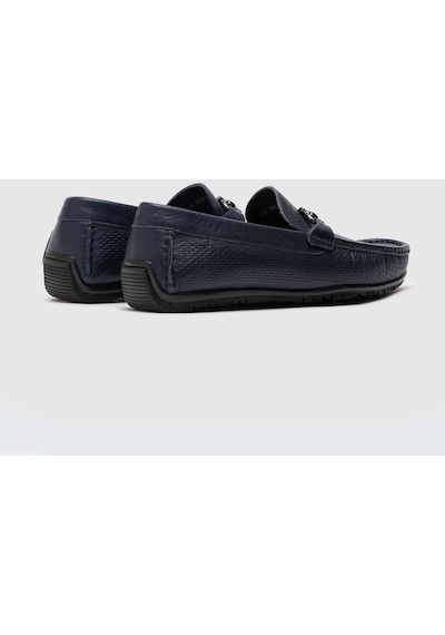 Cabani Hakiki Deri Lacivert Erkek Loafer Ayakkabı Lacivert (521644110) Lacivert