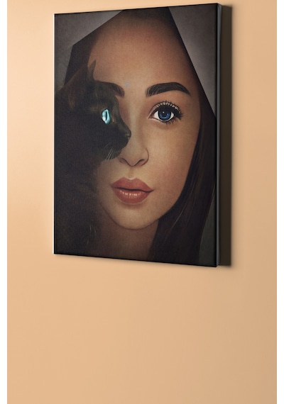 Webstyle Sayılarla Boyama Seti Kasnaklı Kedi Bakışlar 40x50 Cm