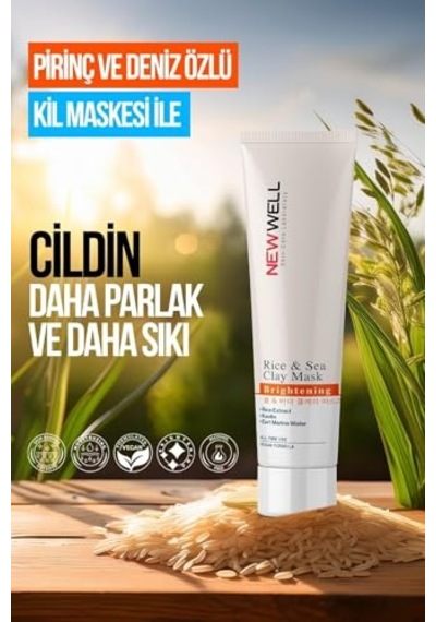Rice &amp Sea Clay Mask Pirinç Ve Deniz Özlü Kil Maskesi 100 Ml, T1214