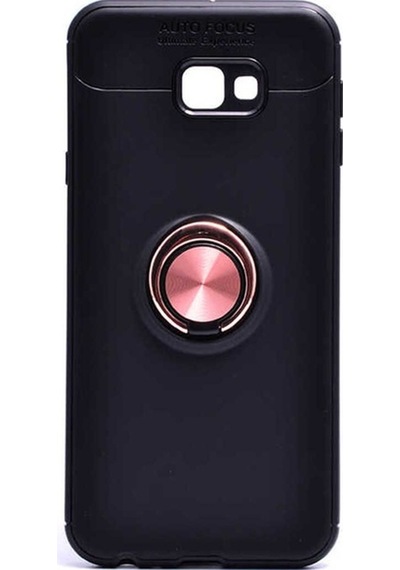 Samsung Uyumlu Galaxy J4 Plus Kılıf Zore Ravel Silikon Kapak Siyah-Rose Gold