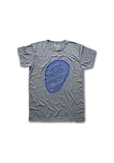 Polis Logo Erkek Kısa Kollu T-Shirt - Gri Çok Renkli