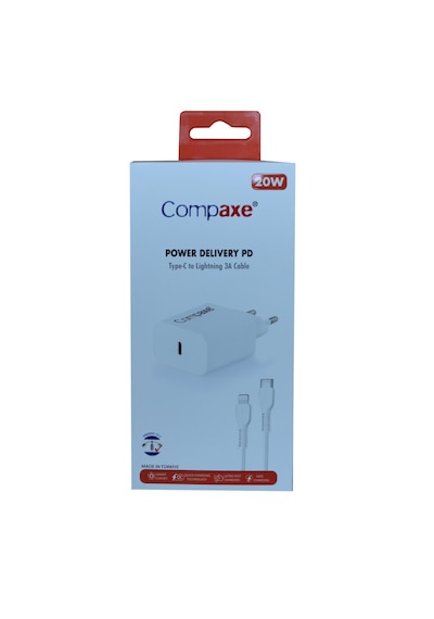 Compaxe CTA-200TI 20 W 5V 3A PD Şar Cihazı Seti 1 M