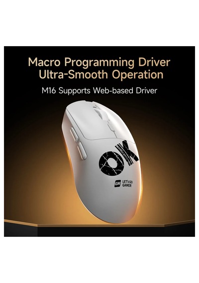Mofıı M16 Şarjlı Oyuncu Mouse 3 Modlu Bluetooth + 2.4g + Kablolu 8000 Dpı Paw3311 Sensör 6 Tuş