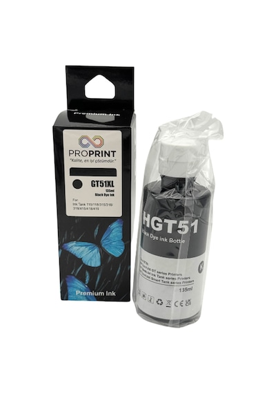 Proprint Hp Gt51xl-1vv21a Siyah Uyumlu  Mürekkep 135 Ml 6,000 Sayfa Gt5820 Gt5810