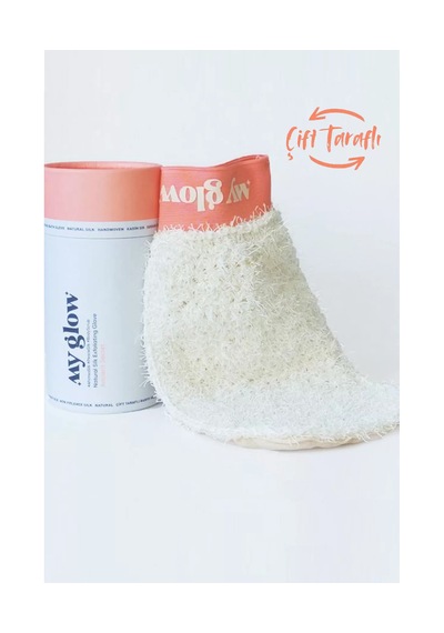 Ekru Örgü Banyo Lif Kese Arkası %100 Floş Ipek Duş Hamam Spa Saun