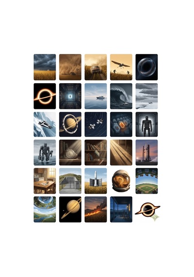 60 Adet Interstellar Temalı Sticker Seti - 2 Sayfa - Laptop Defter İçin Çok Renkli