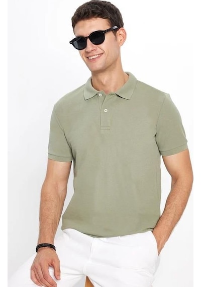 Tudors Erkek 5'li Paket Beyaz-mavi-taş-vizon-haki Slim Fit Pamuklu Düz Pike Polo Yaka Tişört-37576 Multi