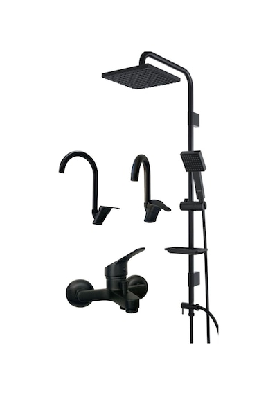 Armour Armatür Siyah Banyo Batarya Seti Siyah Duş Seti Siyah Banyo Batarya Seti Siyah Lavabo Ve Mutfak Bataryası Siyah,stlla01222 Sku: Smgstke00b0353c4