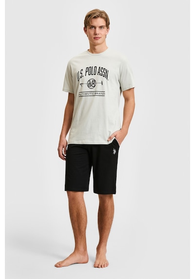 U.s. Polo Assn. Erkek Taş Pijama Takım 50326139-vr049 Taş Rengi