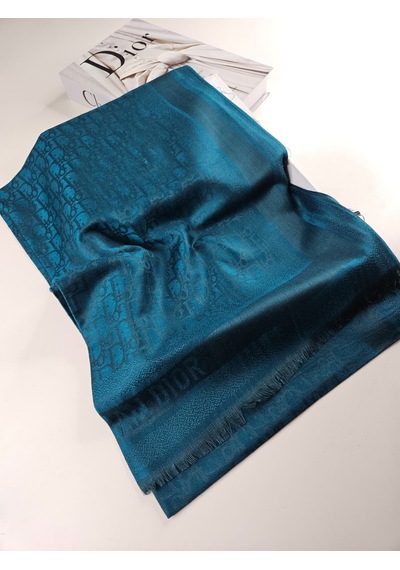 Cd Desen Kaşmir İpek Şal Silk Scarfs Hijab İthal Ürün PETROL YEŞİLİ