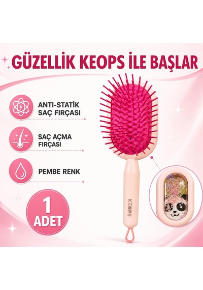Saç Açma Ve Tarama Fırçası, Saç Fırçası Pembe