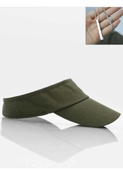 Shopiolog 2'li Kombin Unisex Uv Koruyucu Vizör Kasket Siperlik Tenis Haki